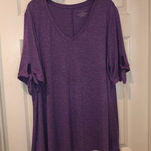 Lane Bryant swing top with tie sleeves